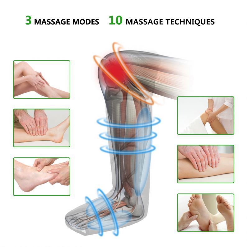 Hot Air Compression Leg and Foot Recovery Boots for Massage and Therapy