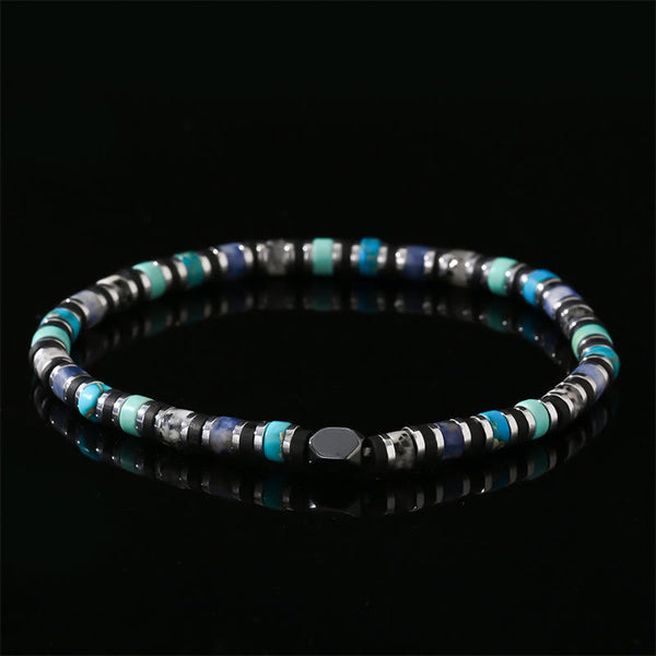 Buddha Stones Various Stones Hematite Turquoise Emperor Stone Powerful Support Bracelet