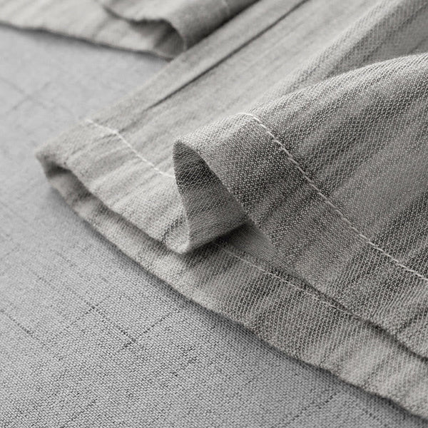 Buddha Stones Casual Tie-Dye Striped Design Drawstring Women's Cotton Wide Leg Pants With Pockets