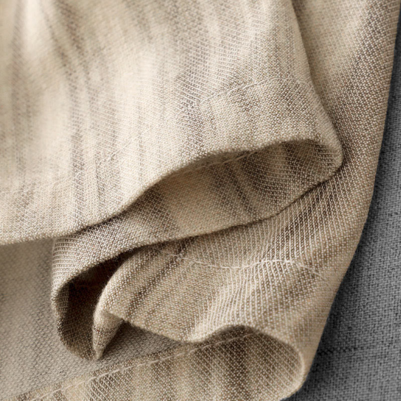 Buddha Stones Casual Tie-Dye Striped Design Drawstring Women's Cotton Wide Leg Pants With Pockets