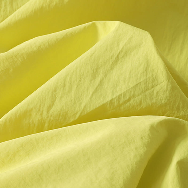 Buddha Stones Summer Vintage Plain Drawstring Cuffed Women's Pants With Pockets