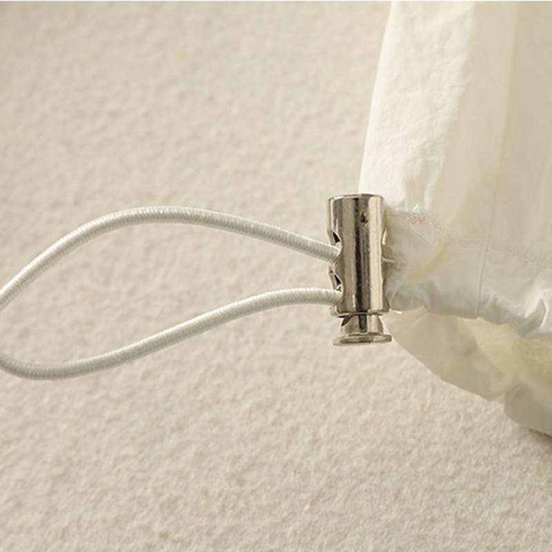 Buddha Stones Summer Vintage Plain Drawstring Cuffed Women's Pants With Pockets