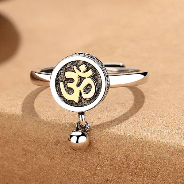 FREE Today: Mindfulness and Healing Om Symbol Adjustable Ring