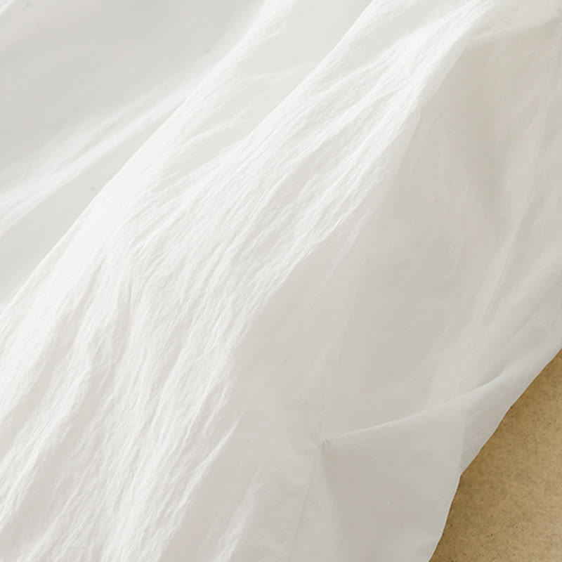 Buddha Stones Simple Lines Elastic Waist Women's Skirt With Pockets