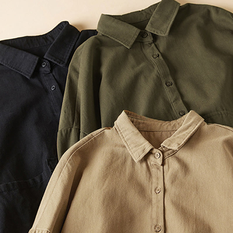 Buddha Stones Fall Irregular Design Long Sleeve Women's Cotton Linen Lapel Jacket With Pockets