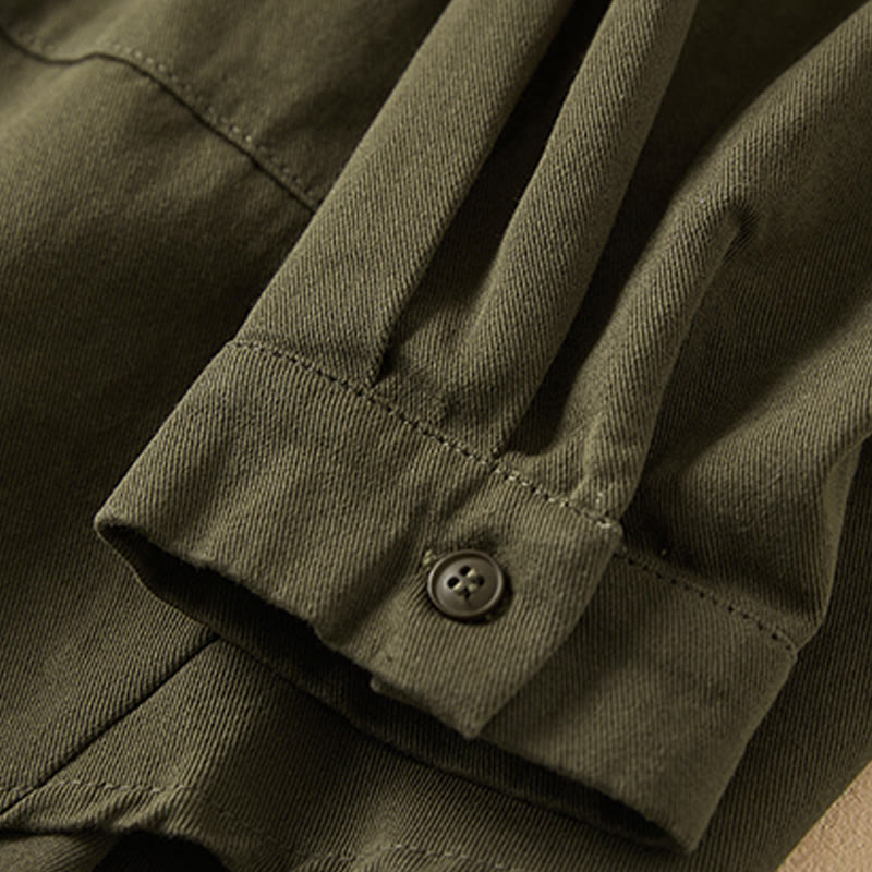 Buddha Stones Fall Irregular Design Long Sleeve Women's Cotton Linen Lapel Jacket With Pockets