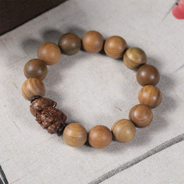 FREE Today: Positive and Attract Wealth Green Sandalwood Pixiu Bracelet