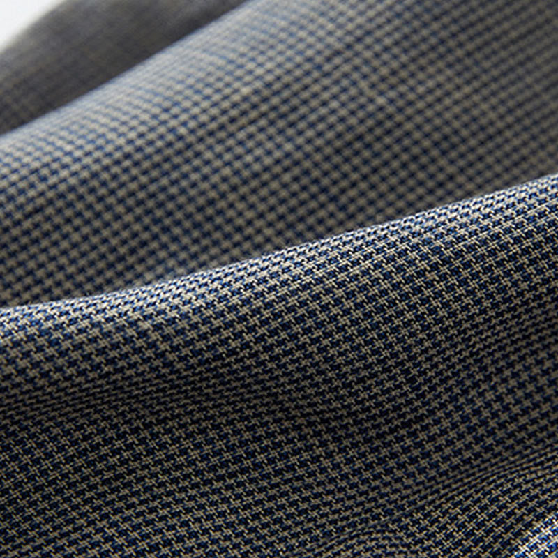 Buddha Stones Commute Retro DimGray Plaid Lantern Sleeve Cotton Linen Midi Dress With Pockets