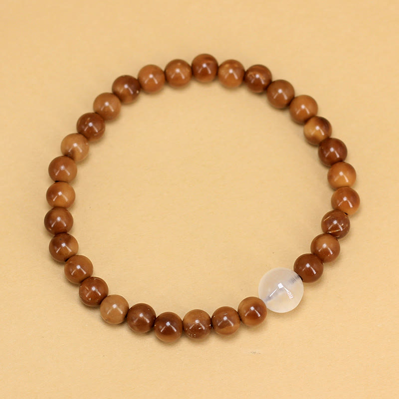 Buddha Stones Kuka Seed Agate Stone Luck Bracelet