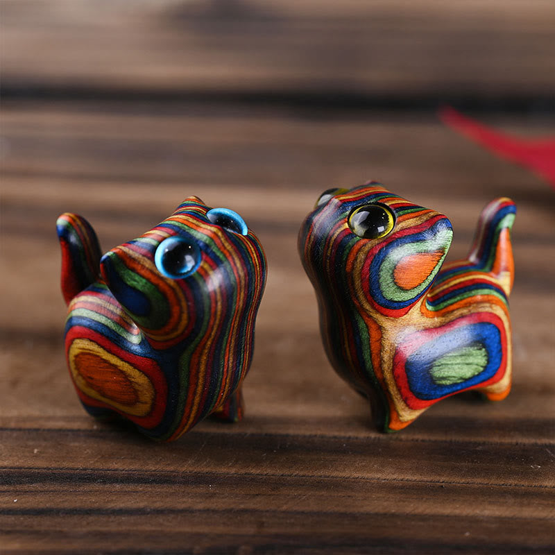 Buddha Stones Rainbow Eucalyptus Cute Cat Animals Calm Decoration