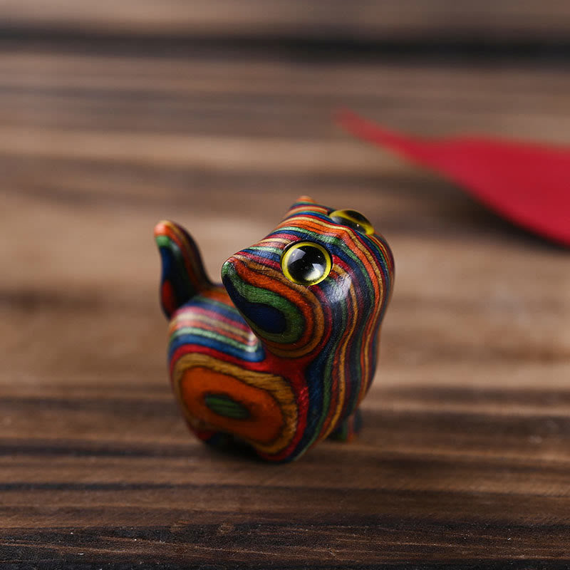 Buddha Stones Rainbow Eucalyptus Cute Cat Animals Calm Decoration