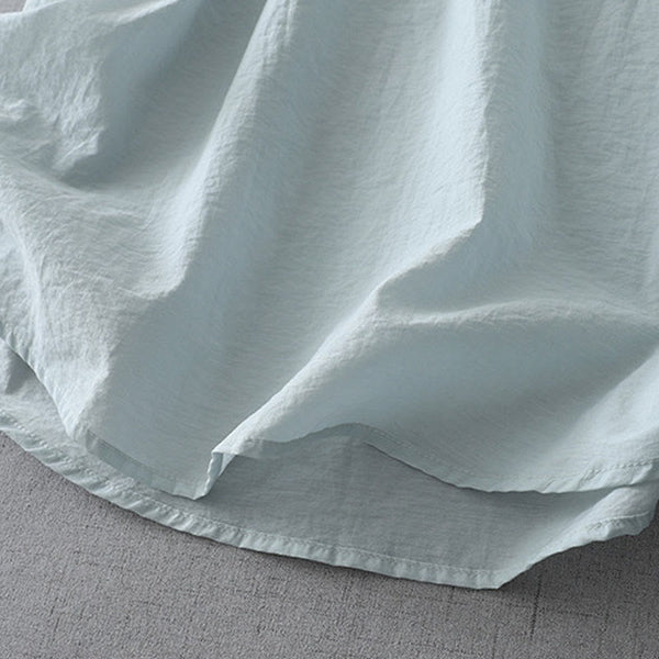 Buddha Stones Beads Crew Neck Design Cotton Short Sleeve Women's Shirt