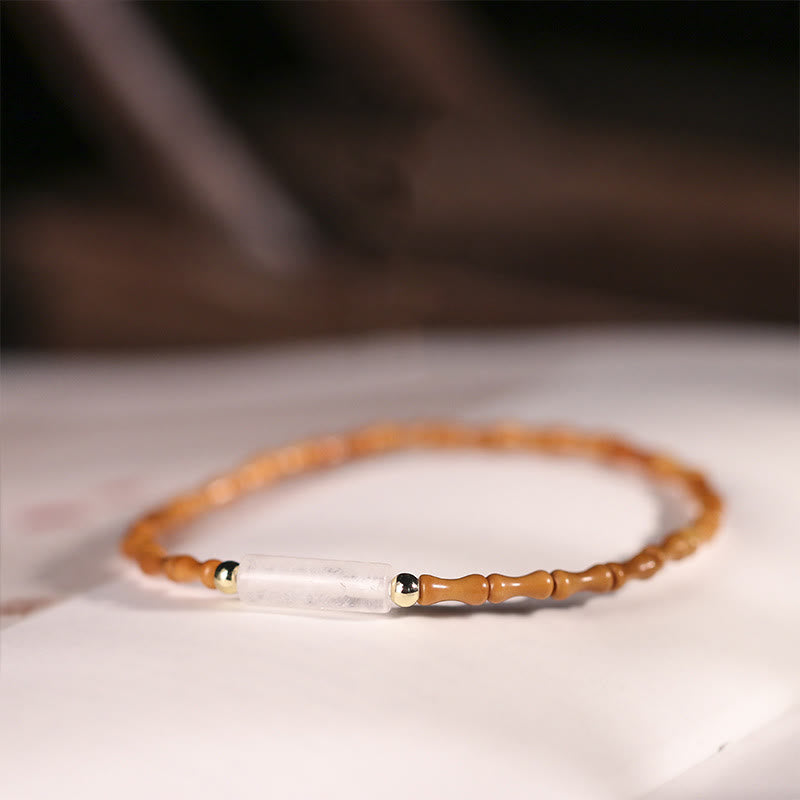 Buddha Stones Ultra-fine Olive Pit Peace Bracelet