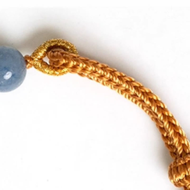 Buddha Stones Colored Aventurine Peace Buckle Cure Bracelet