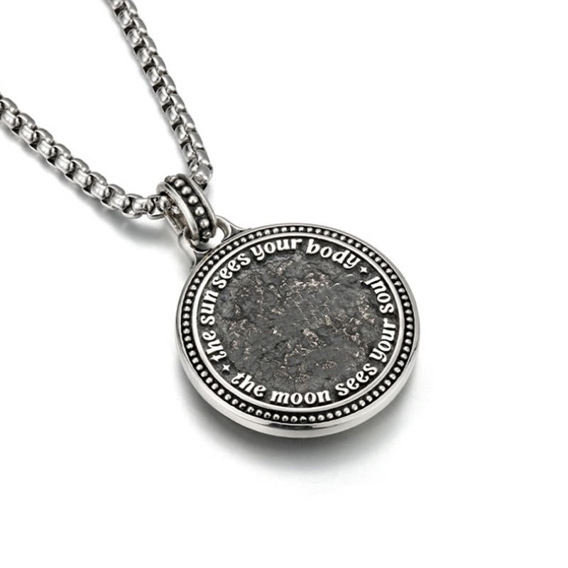 Buddha Stones Snack Yin Yang Symbol Copper Wealth Necklace Pendant