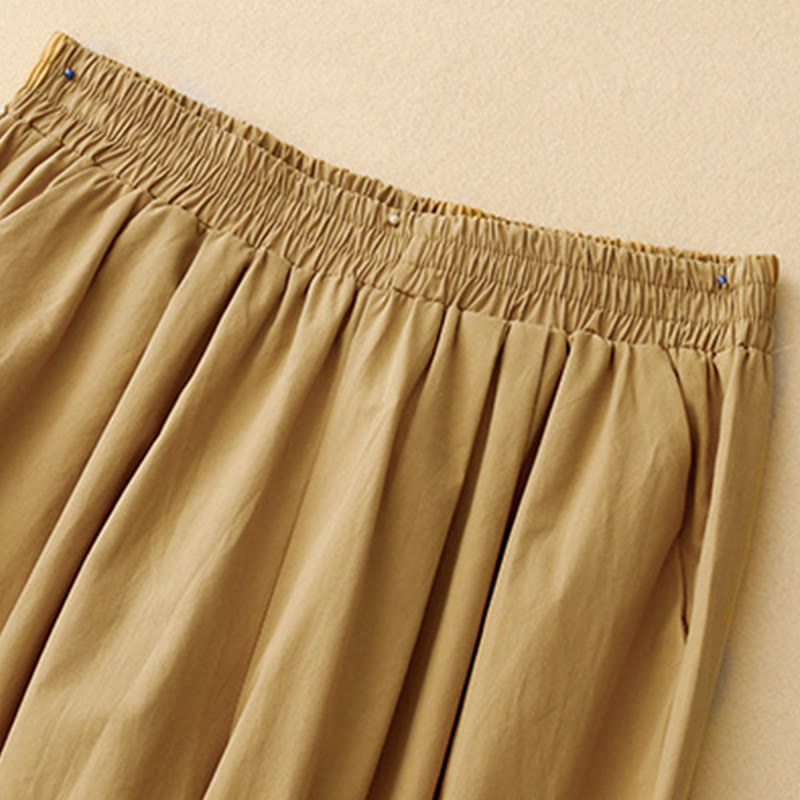 Buddha Stones 2pcs Women's Three-quarter Sleeve Shirt Harem Pants Meditation Clothing Set