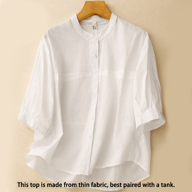 Buddha Stones 2pcs Women's Three-quarter Sleeve Shirt Harem Pants Meditation Clothing Set