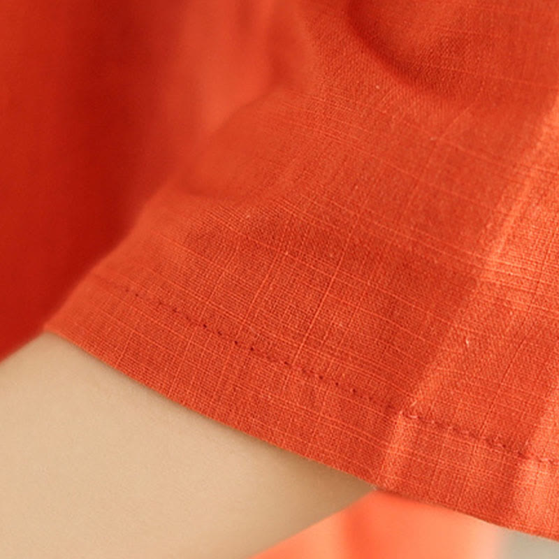 Buddha Stones 2pcs Casual Women's Stand Collar Shirt Loose Pants Meditation Clothing Set