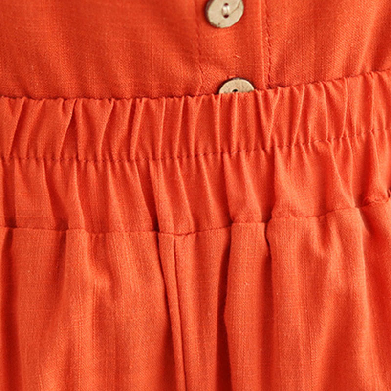 Buddha Stones 2pcs Casual Women's Stand Collar Shirt Loose Pants Meditation Clothing Set