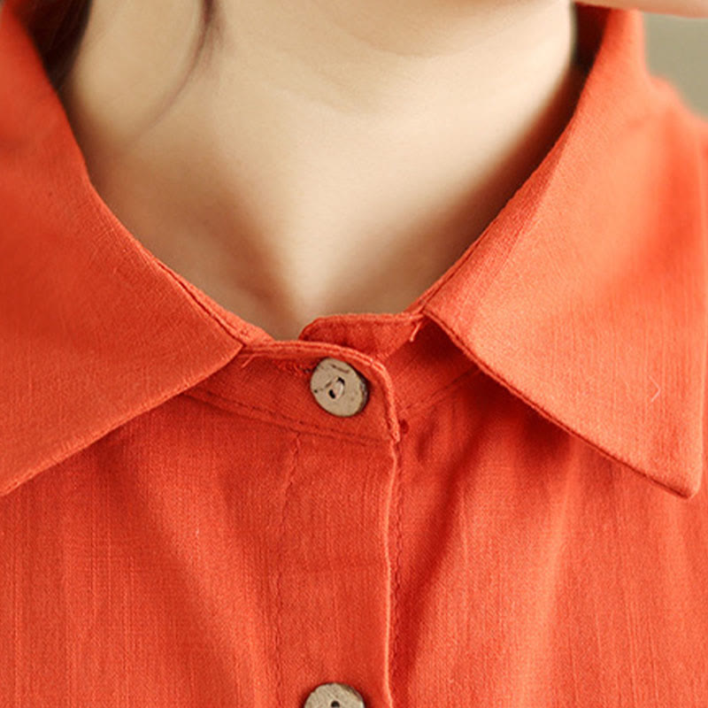 Buddha Stones 2pcs Casual Women's Stand Collar Shirt Loose Pants Meditation Clothing Set