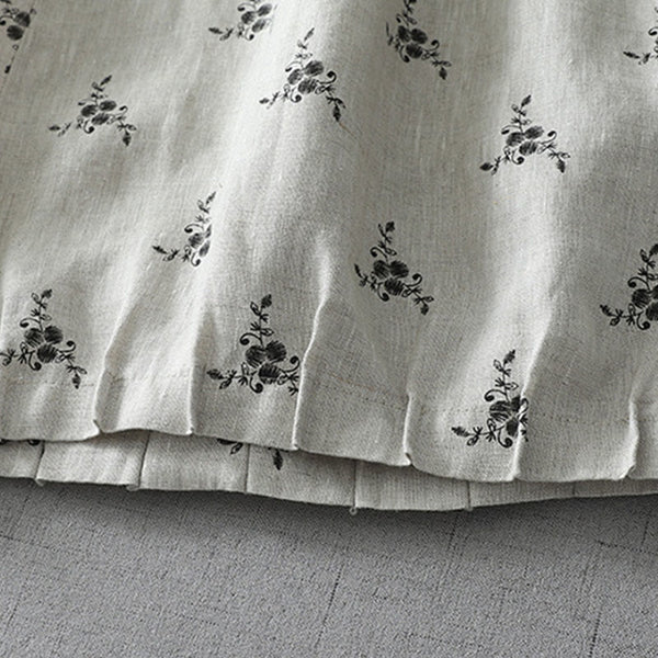 Buddha Stones Polka Dot Floral Pattern Pattern Women's Cotton Linen Harem Pants With Pockets