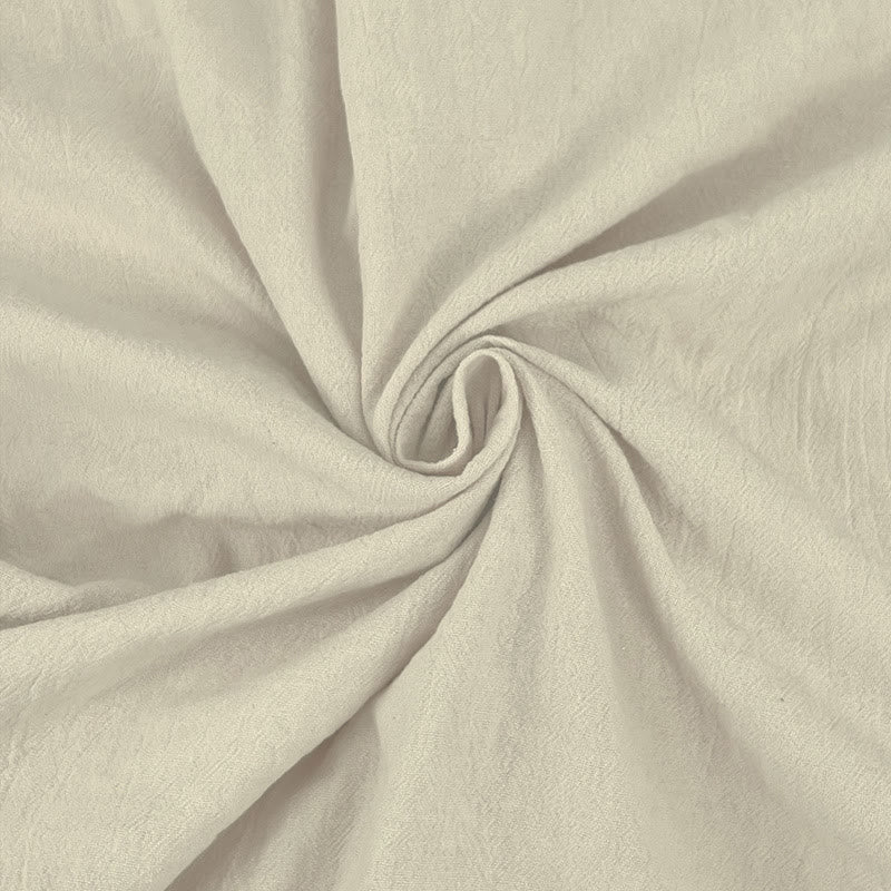 Buddha Stones Solid Color Long Sleeve Hooded Drawstring Buttons Linen Men's Shirt