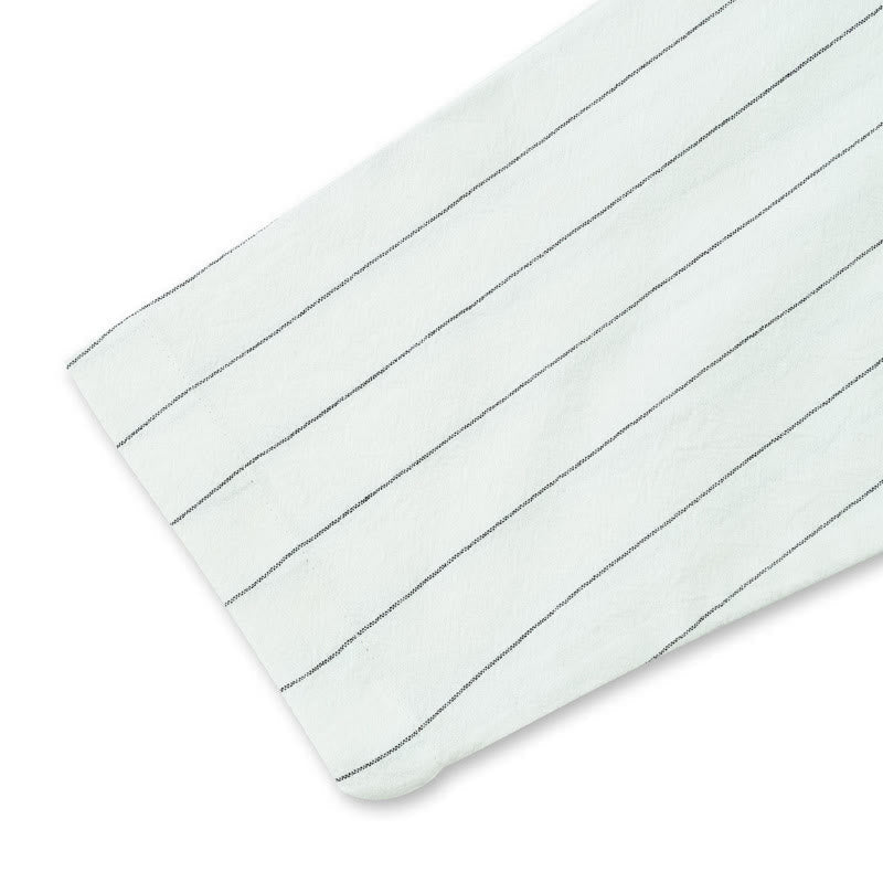 Buddha Stones Solid Long Sleeve Hooded Stripes Drawstring Buttons Linen Men's Shirt