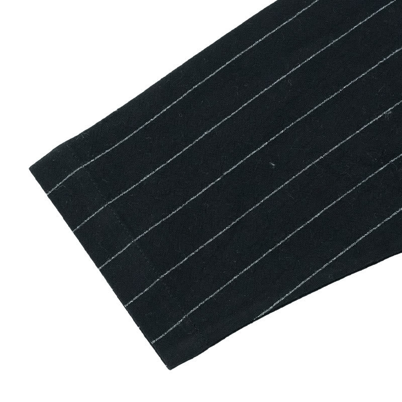 Buddha Stones Solid Long Sleeve Hooded Stripes Drawstring Buttons Linen Men's Shirt