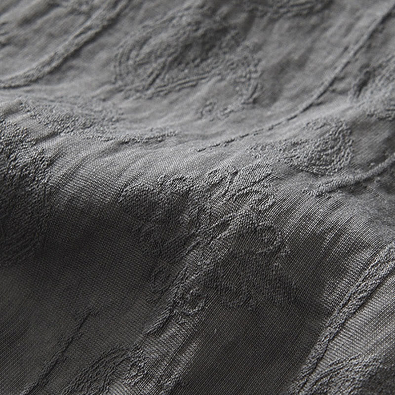 Buddha Stones Summer Short Sleeve Buttons Men's Shirt With Two Pockets