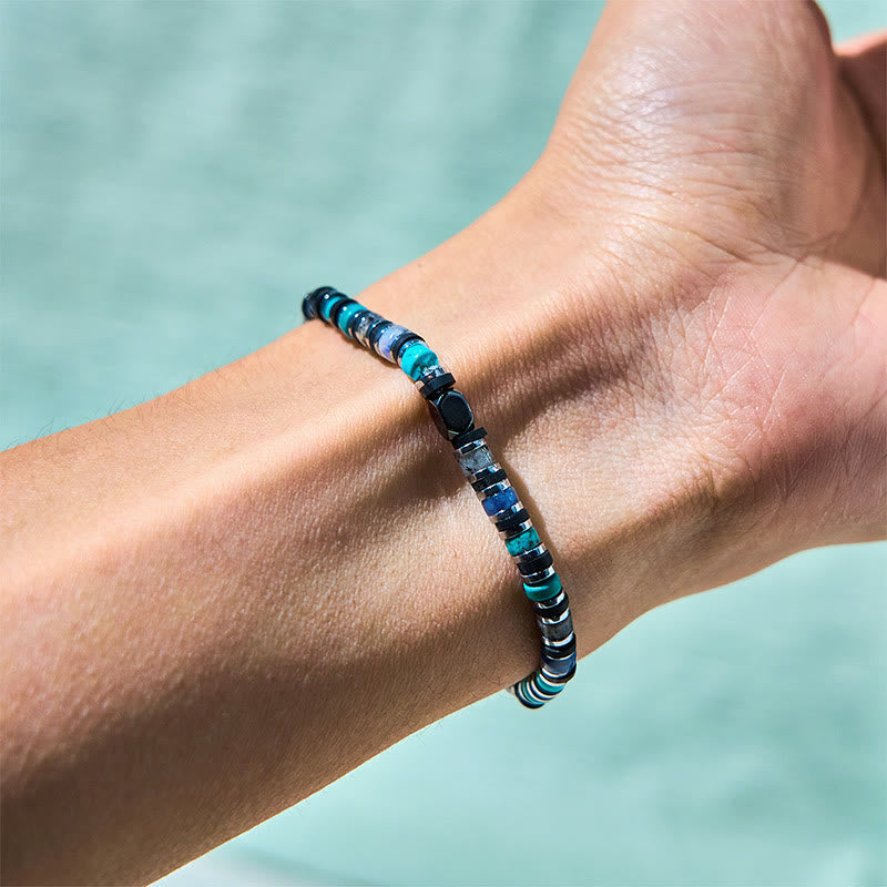 Buddha Stones Various Stones Hematite Turquoise Emperor Stone Powerful Support Bracelet