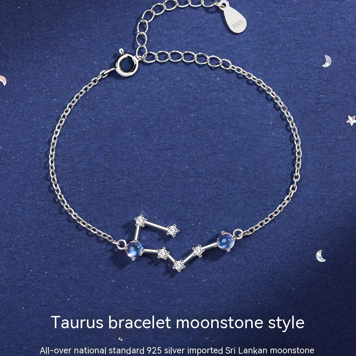 Lunar Grace Moonstone Zodiac Bracelet
