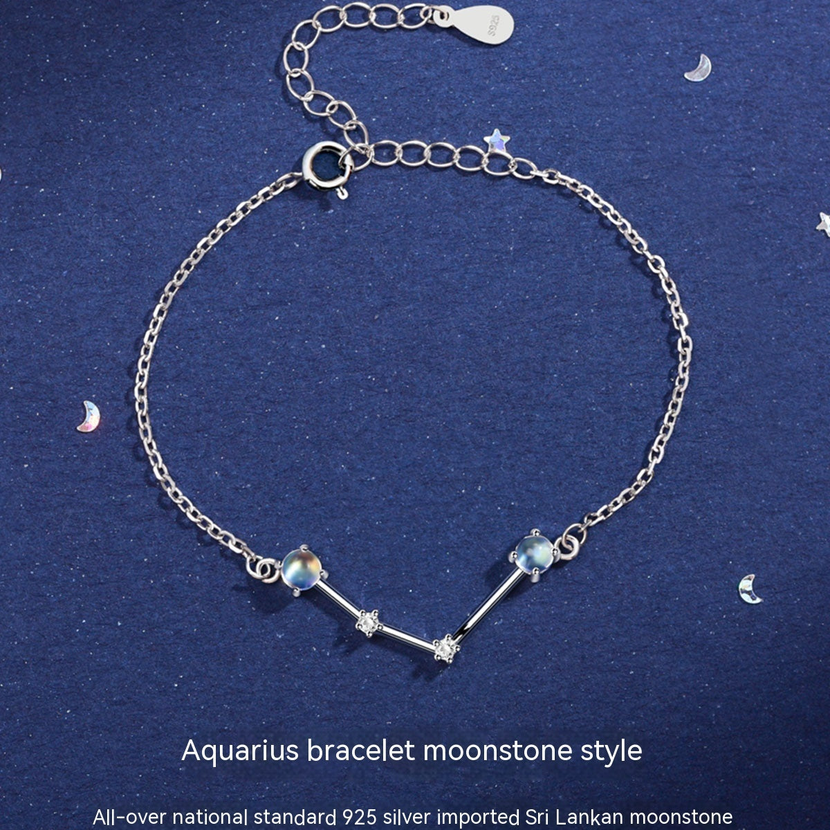 Lunar Grace Moonstone Zodiac Bracelet