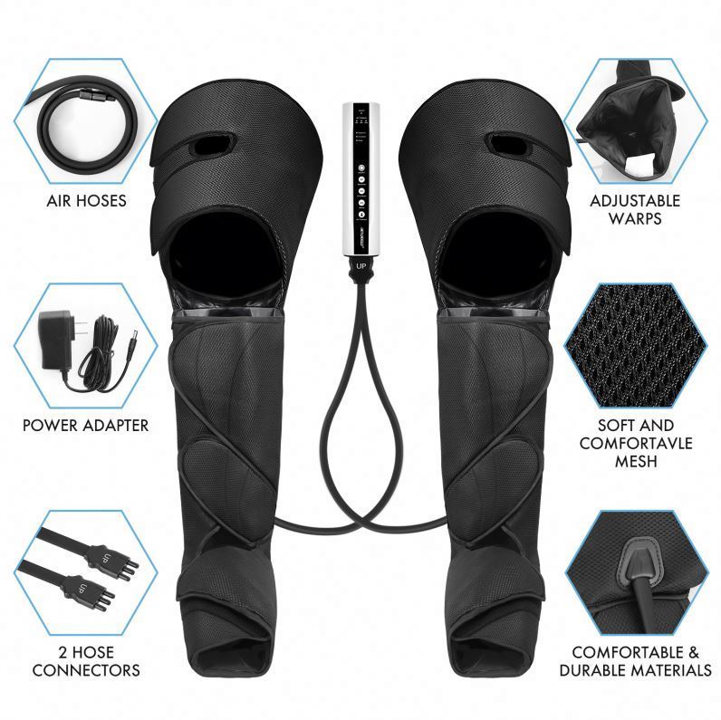 Hot Air Compression Leg and Foot Recovery Boots for Massage and Therapy