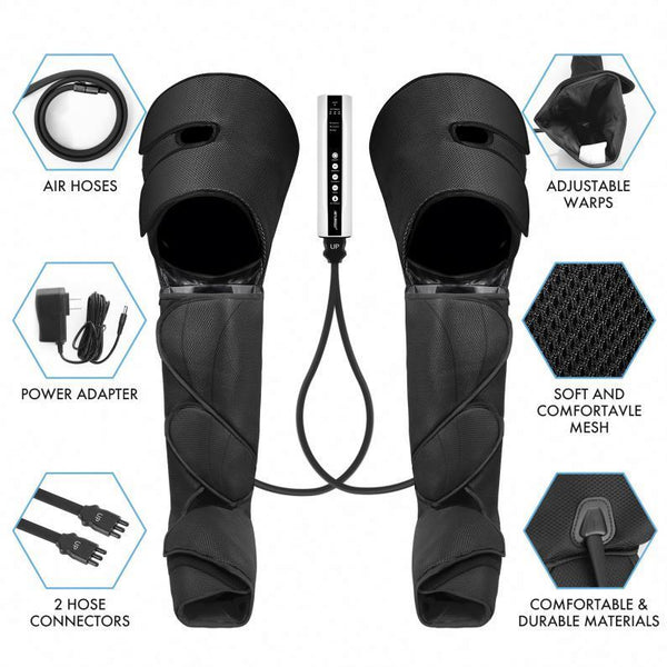 Hot Air Compression Leg and Foot Recovery Boots for Massage and Therapy