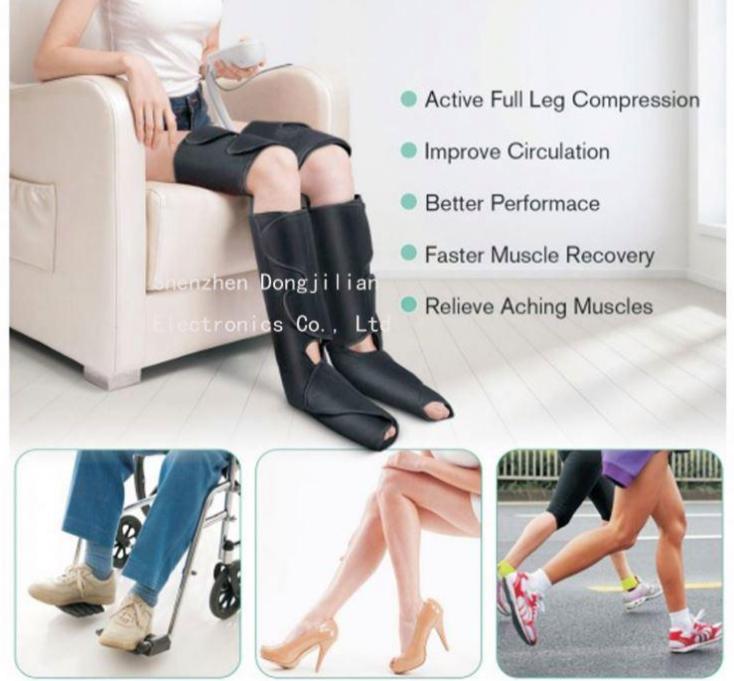 Hot Air Compression Leg and Foot Recovery Boots for Massage and Therapy