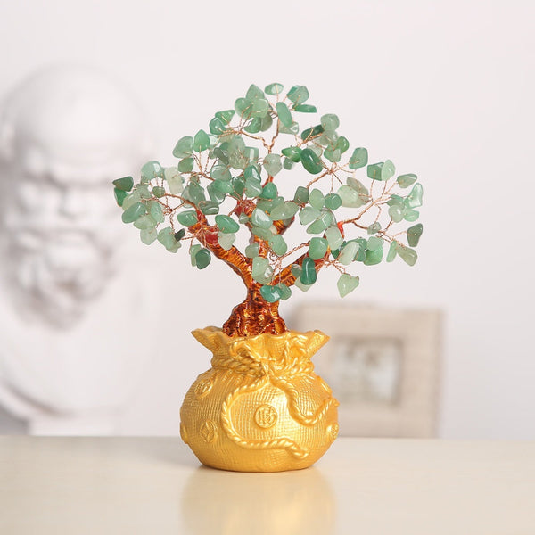 Emerald Flow – Green Aventurine Feng Shui Money Tree of Prosperity & Luck
