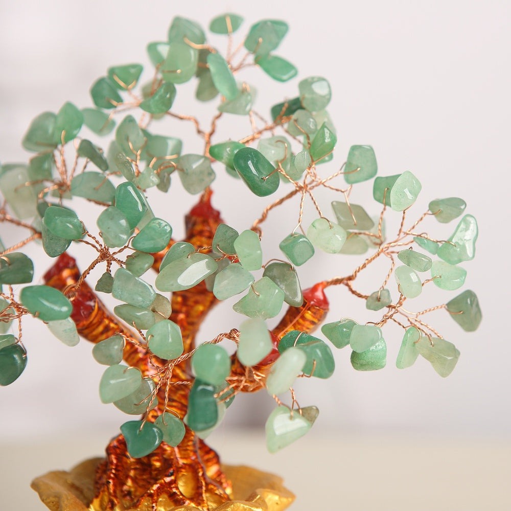 Emerald Flow – Green Aventurine Feng Shui Money Tree of Prosperity & Luck