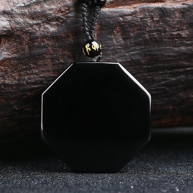 ShadowGuard Obsidian Bagua Necklace – Yin Yang Protection Amulet