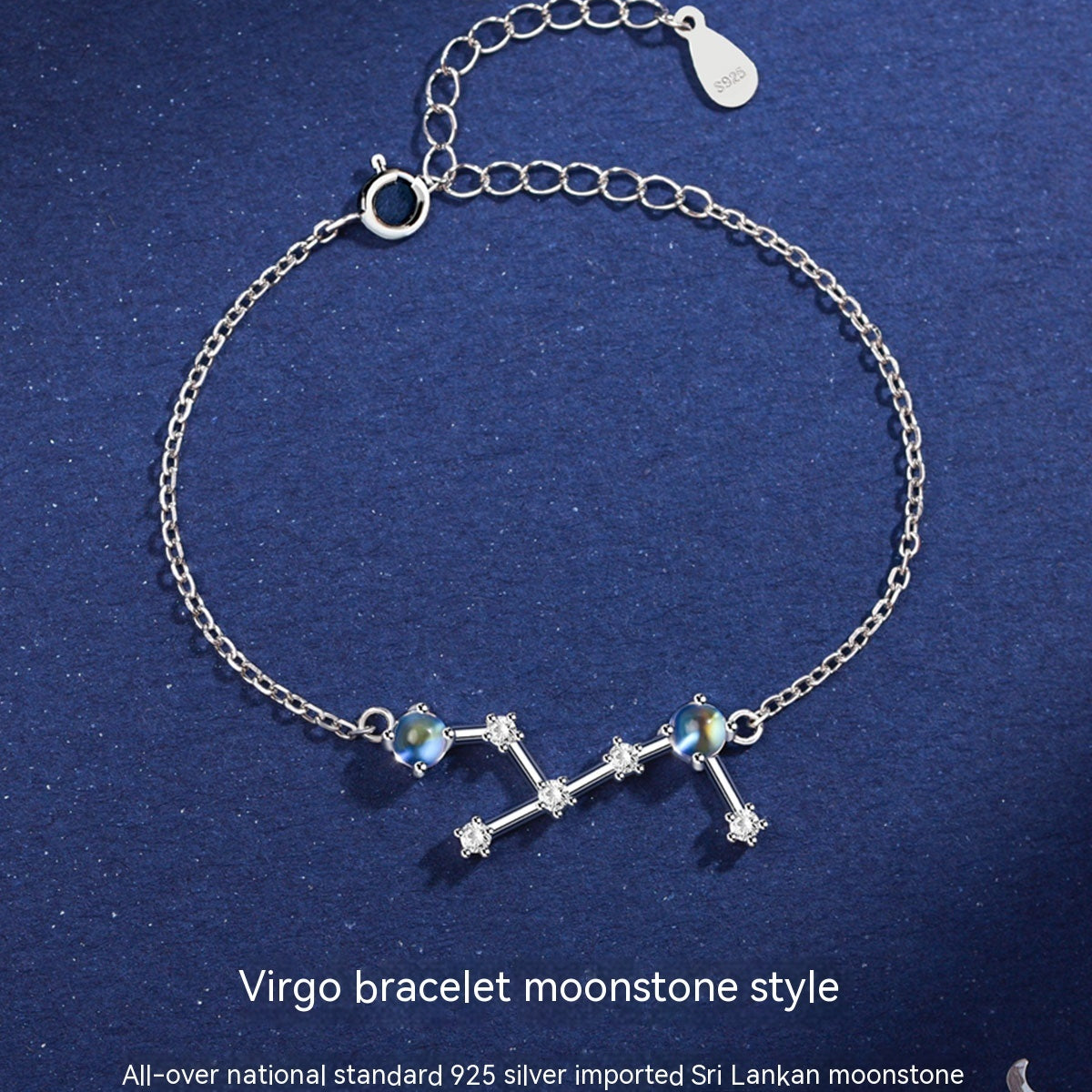 Lunar Grace Moonstone Zodiac Bracelet